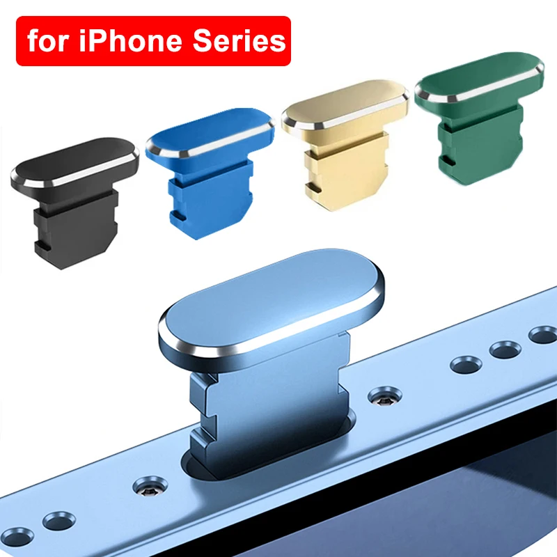 

Metal Dust Plug for iPhone 13 12 11 8 X Protective Charging Port For ios Anti Dust Proof Cover Cap For Apple Lighting 8 pin Port