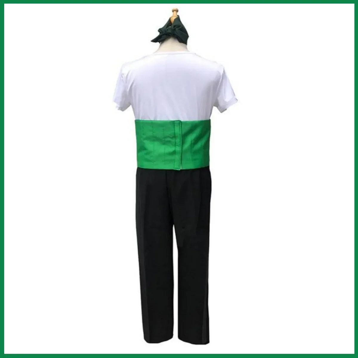 Live Action Movies Roronoa Zoro Cosplay Costume Kuni Country Pirate Hunter Wig White T-shirt Man Christmas Halloween Suit