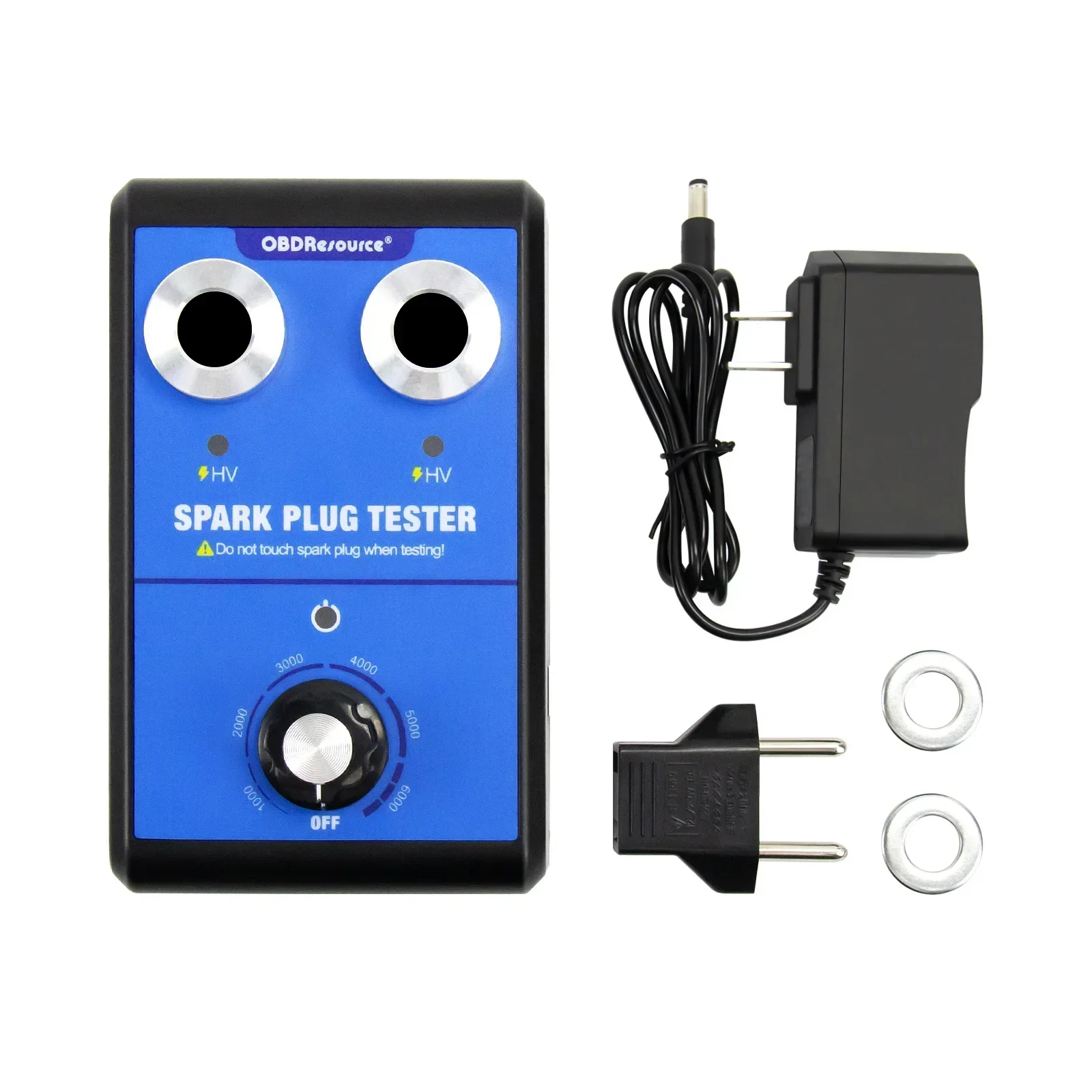 ST100 Spark Plug Detector Adjustable Double Hole, Spark Plug Test Bench High Voltage Diagnosis, Ignition Tester