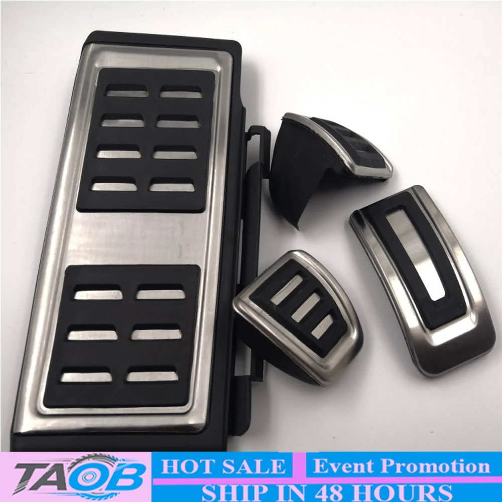 Car Stainless Steel Pedal for Audi Q3 F3 Sportback RS S-Line Q2 SQ2 2017~2024 Anti-Slip Fuel Brake Footrest Pad Cover Accessorie