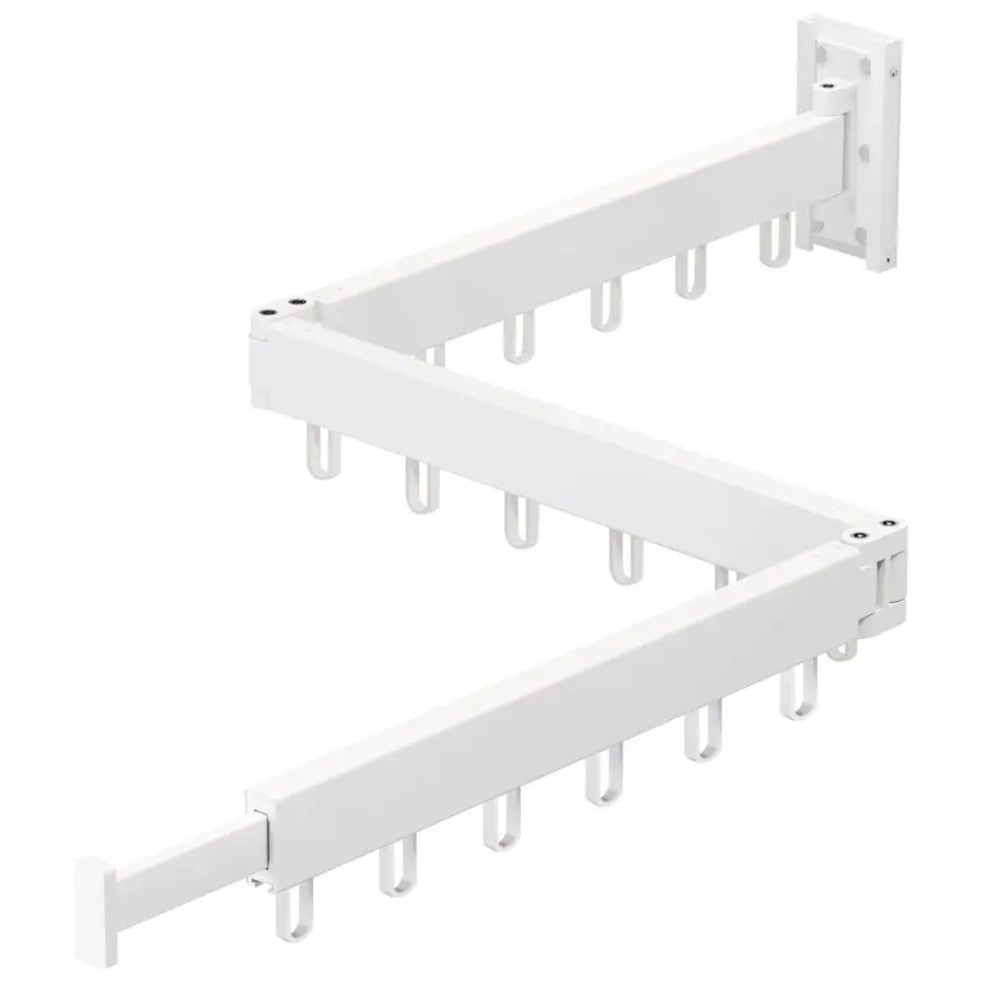

Drying Rack Wall Mounted,Drying Rack Clothing,Clothes Hanging Rack,Retractable,CollapsibleTriFold, White ColorRing
