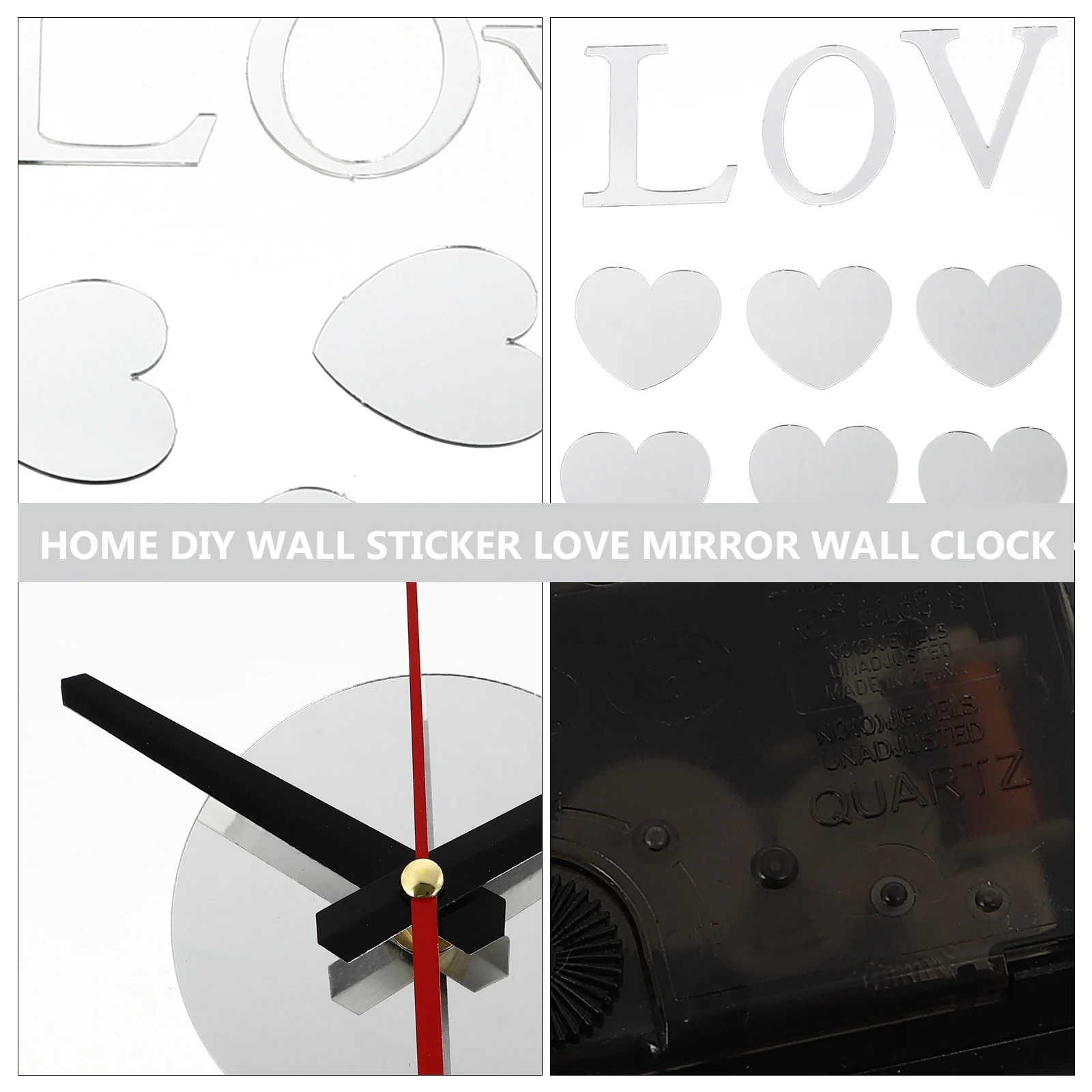 

Acrylic Heart Mirror Decorative Hanging For Living Room Bedroom Office Home Diy Wall Decor Sticker Clock Modern Frameless Stick