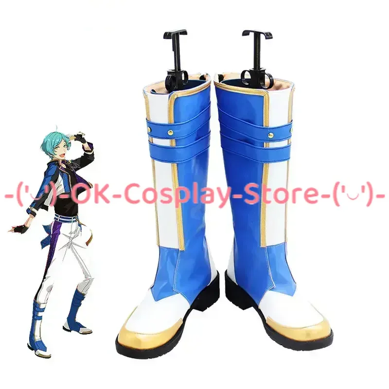 

Game Ensemble Stars Shinkai Kanata Cosplay Shoes PU Leather Shoes Halloween Carnival Boots Cosplay Prop Custom Made