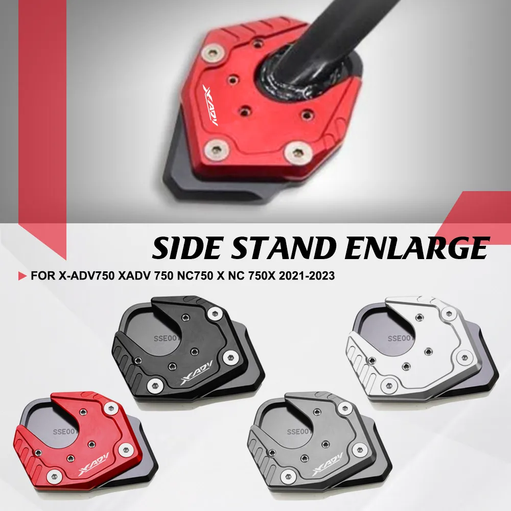 

XADV750 NC750X Kickstand Extension Pad Foot Side Stand Extension Plate For HONDA X-ADV750 XADV 750 NC750 X NC 750X 2021-2023