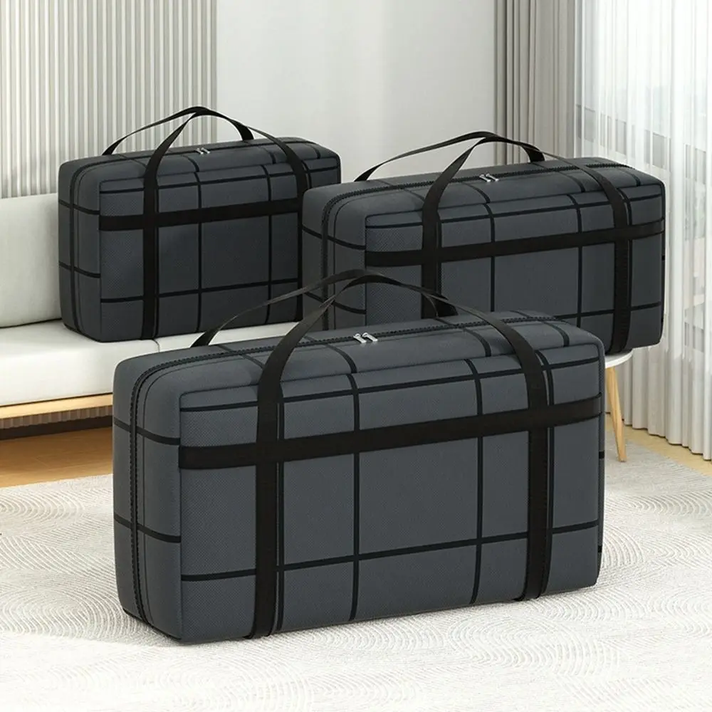 

Black Clothes Quilt Storage Bag Lare Capacity Non-woven Fabric Moving Packing Bag Moisture-proof Foldable Moving Luggage Bags