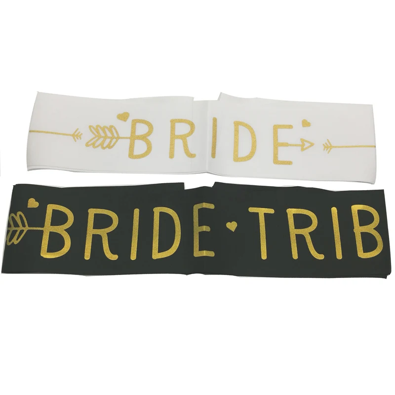 1Pcs Bachelorette Party BRIDE TRIBE Sash Bridal Shower Hen Night Decor Bride Gifts Wedding Home Party Decoration Supplies