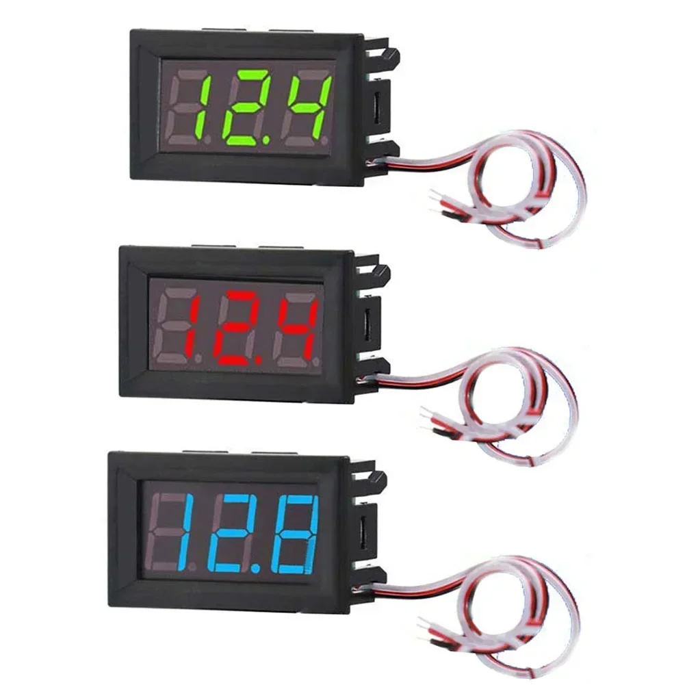 Accurate Measurement LED Digital DC Voltmeter for Cars/Battery Cars/Motorcycles Reverse Connection Protection 0 56 inch