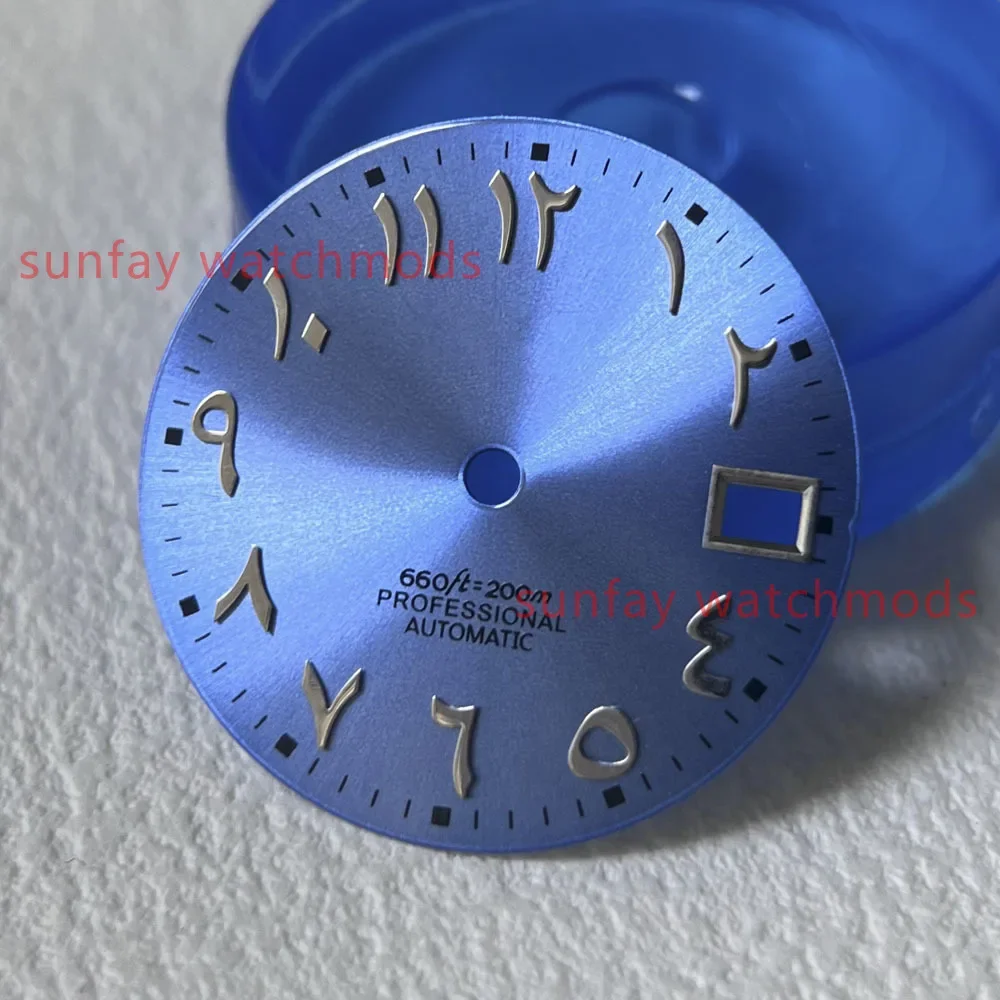 28.5mm Sun Pattern Arabic NH35 Dials Watch Accessories Custom Watch Watchmods