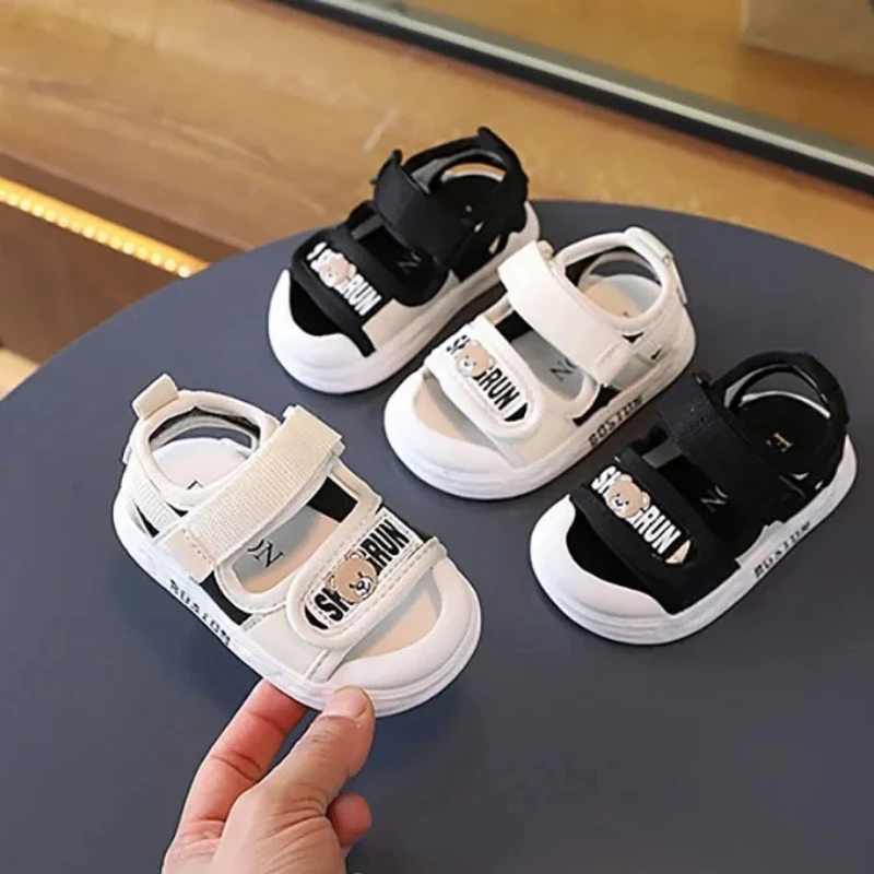 

Детские летние сандалии, модные повседневные сандалии для мальчиков и девочек, первая обувь для ходьбы, удобные нескользящие сандалии для малышей на открытом воздухе