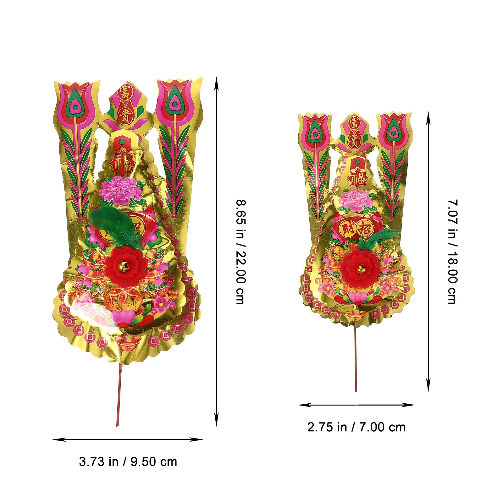 2Pairs Long-Lasting Fortunate Flower Sticks for Incense Burner Censer Decorative Toppers Buddhist Accessories Temple Use Censer - view 4