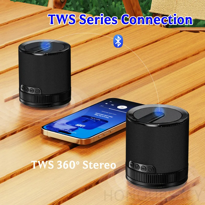 كوب شفط من القماش HIFI جودة صوت سمّاعات بلوتوث محمول TWS 360 °   مضخم صوت ستيريو للمنزل والتخييم في الهواء الطلق #3