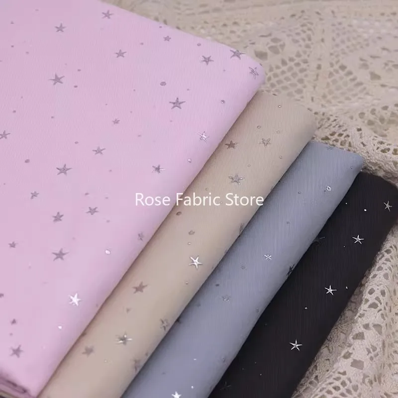 

1 meter Cotton 3D Star Printing Fabric Cotton Twill Base Sewing Pants Jackets Blazer Jeans Fabrics Vintage Sold