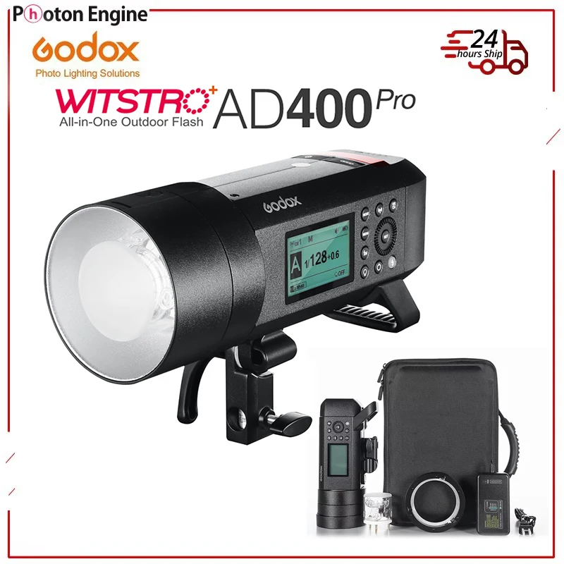 Godox 400W AD400 Pro WITSTRO All-in-One Outdoor Flash AD400Pro Li-on Battery TTL HSS with Built-in 2.4G Wireless X System