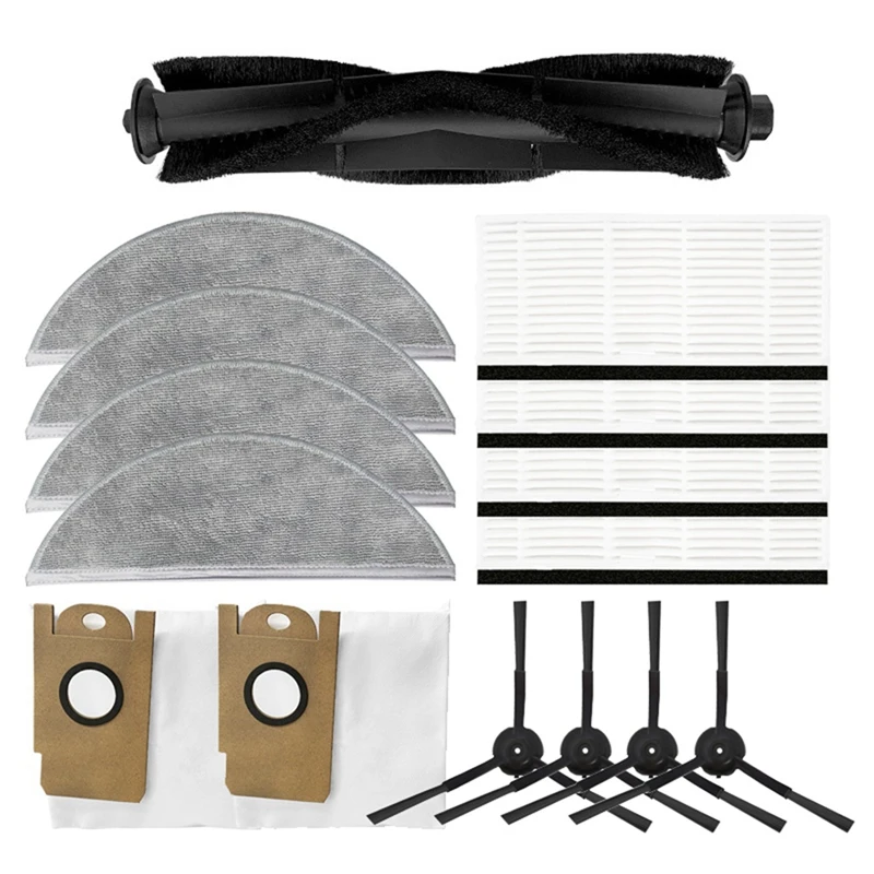 Filtro Hepa para aspiradora robótica Lydsto R1, repuestos de tela para mopa, cepillo lateral principal, accesorios para bolsa de polvo