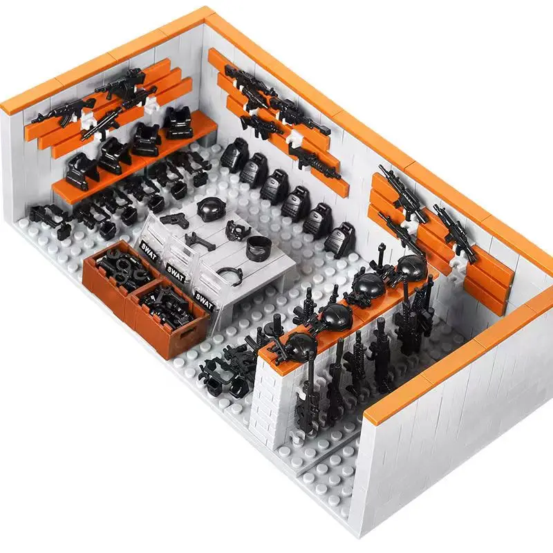 Военное оружие Storeroom, игрушечные арбалетные пистолеты SWAT, развивающие игрушки для детей, модель, строительные блоки, подарки для детей, военные детали