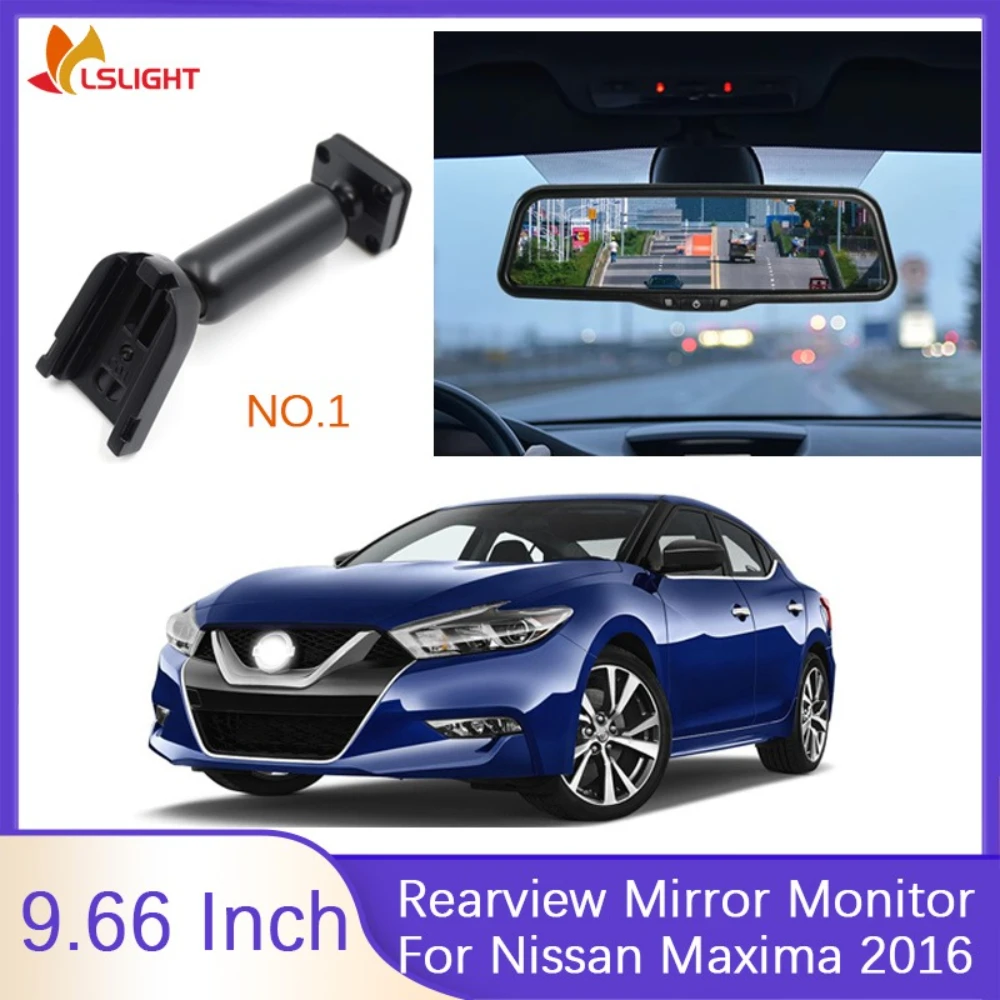 9.66 Inch Car Rearview Mirror Monitor Driving Recorder For Nissan Maxima 2016 HD 1080P Support AHD With Original Bracket