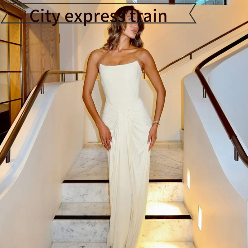 

Сексуальный облегающий топ-бюстье с разрезом Dr. Fibone и летняя модная юбка-бандаж со средней талией из эластичной ткани без швов