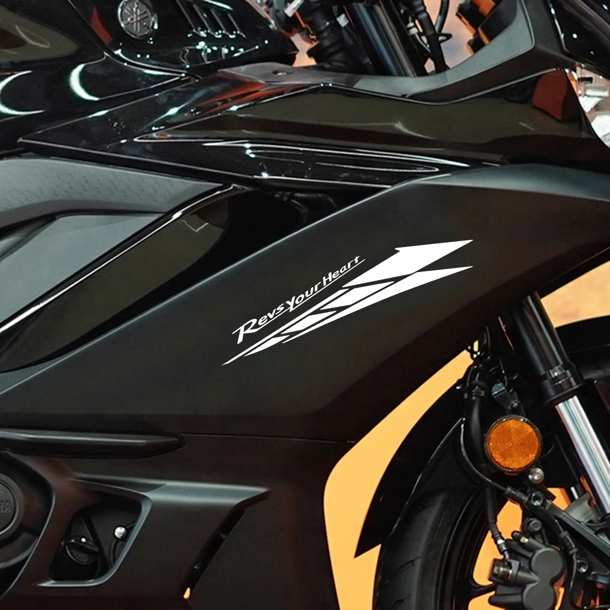 For Xmax 300 XMAX125 250 300 Revs Your Heart Motorcycle Accessories Reflective Vinyl Logo Stickers Motor Head Body Decor Decals