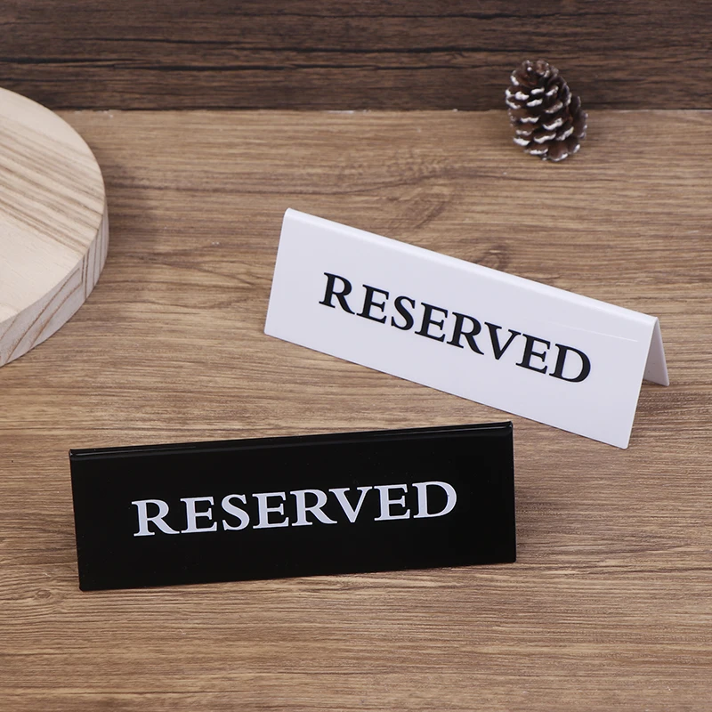 4PCS AcryLic TabLe Card SiGn HoteL Restaurant Reserved TabLe SiGns Reminder SiGn for WeddinG Birthday Party Decorations