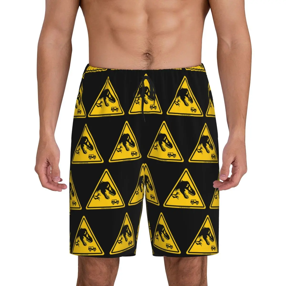 

Custom Jurassic Park Short Pajama Pants Men Sleepwear Sleep Lounge Bottom Shorts Sleeping Pants