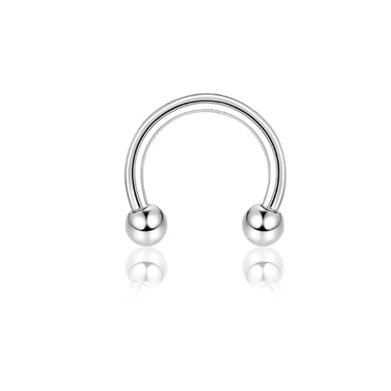 Stainless Steel Opal Septum Clicker Ring