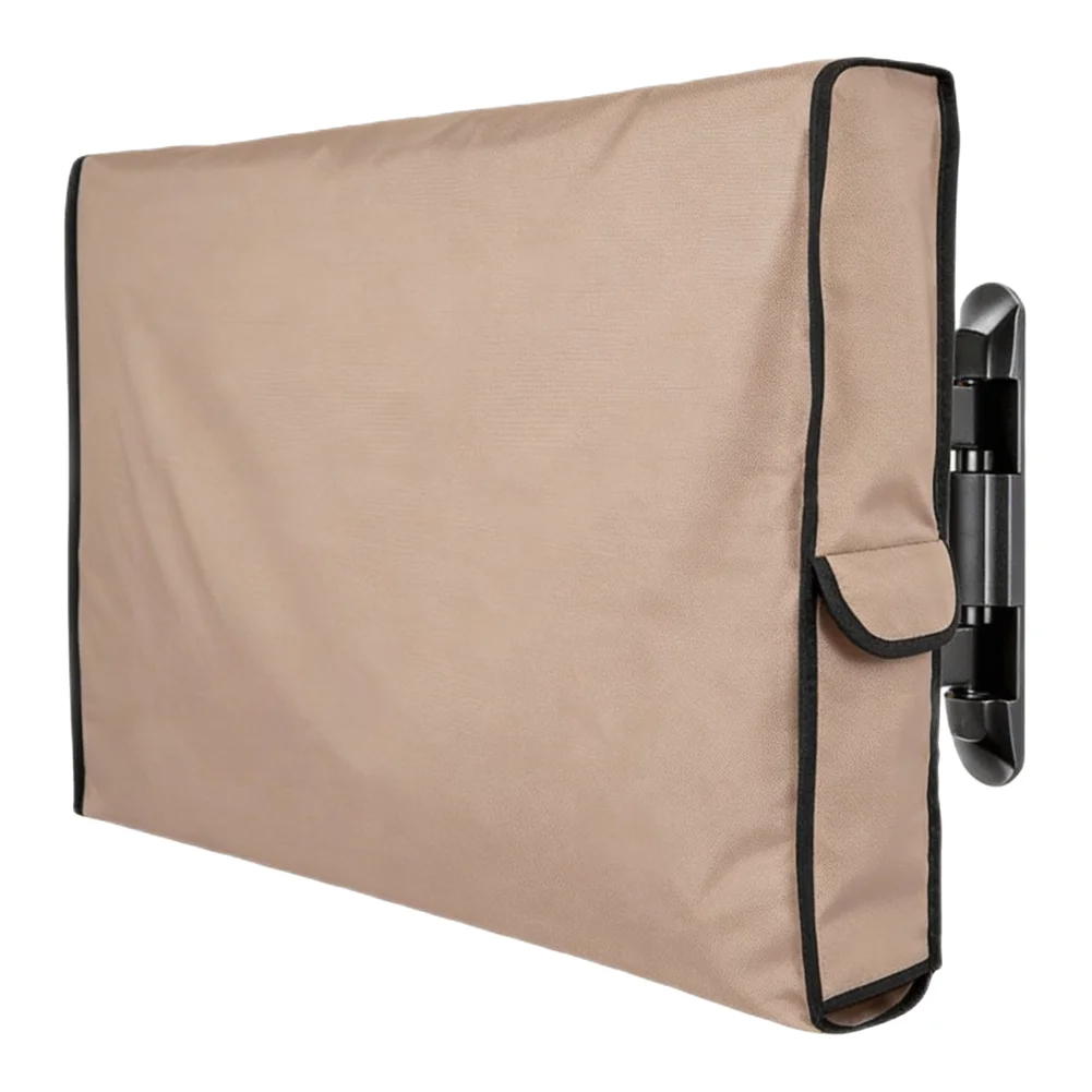 210D Waterproof Outdoor Television Cover with Dustproof Material Reinforced Seams and Convenient Remote Control Pocket