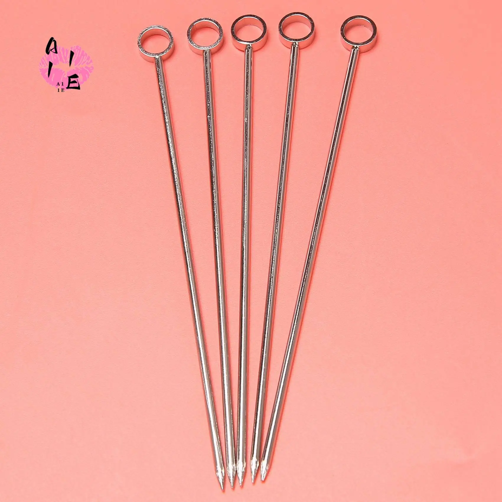 Conjunto de palhetas para coquetel em aço inoxidável A11E (pacote com 15)