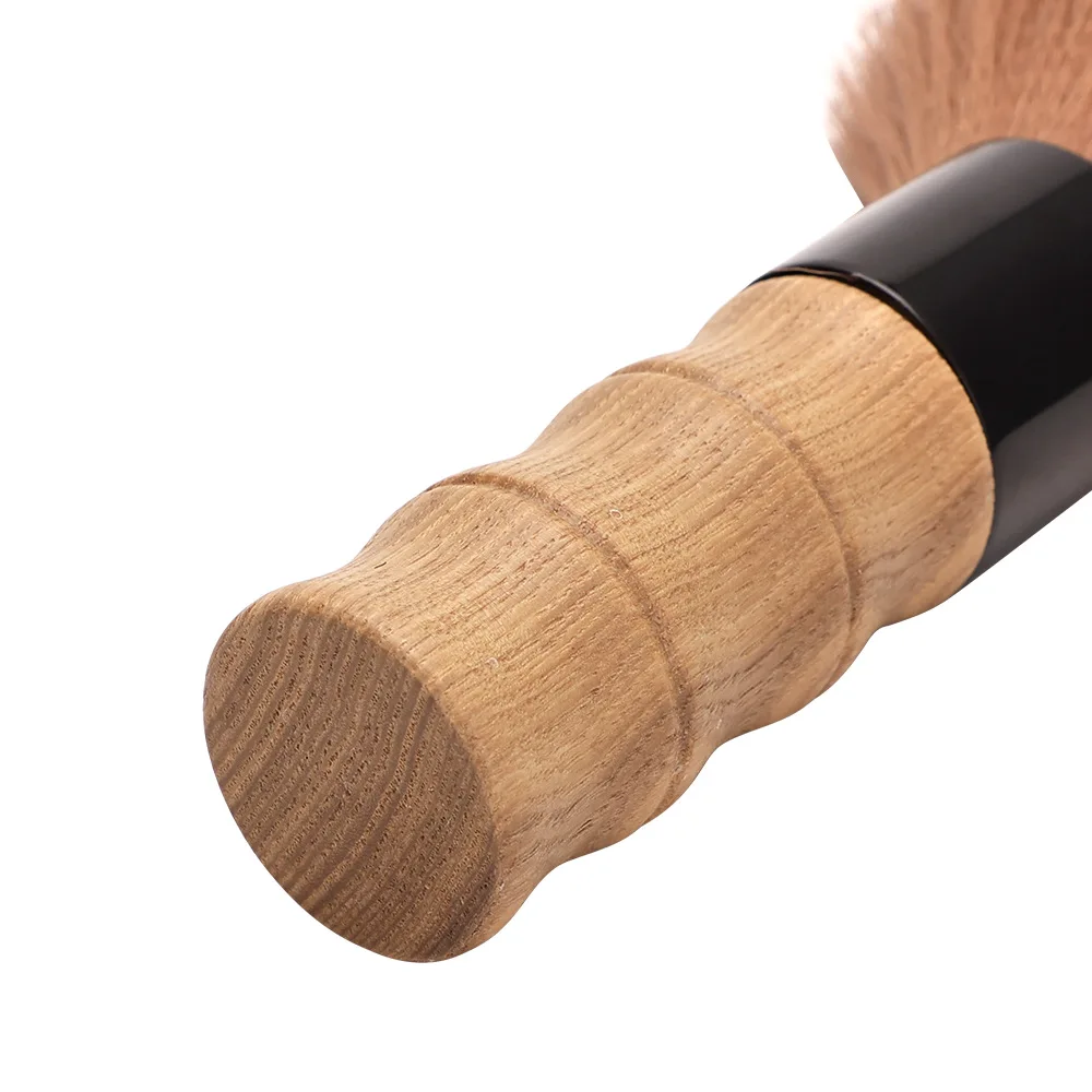 Alta qualidade preto cosméticos cabeleireiro varrendo pescoço limpeza de cabelo espanador escova de corte de cabelo para barbearia escova de corte de cabelo