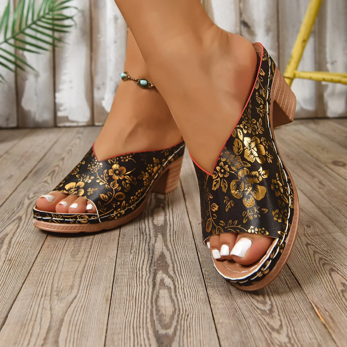 

Fashion Sandals Women Shoes Wedge Women Shoe Open Toe Slide Women's Sandals Beach Footwear Female Zapatos De Mujer Slippers