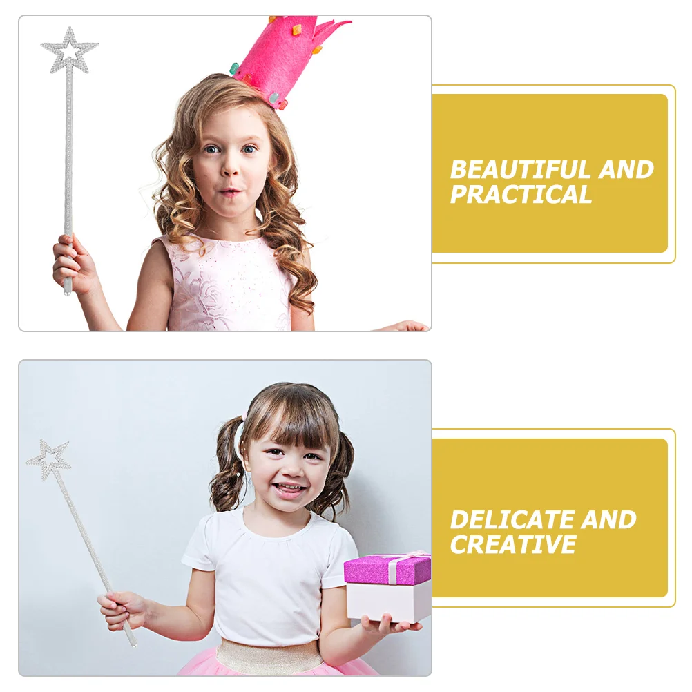 3 Pcs Angel Wand Fairy Girls Gift Star Barrettes Kids Clothes Costume Props Accessories Cosplay Sticks