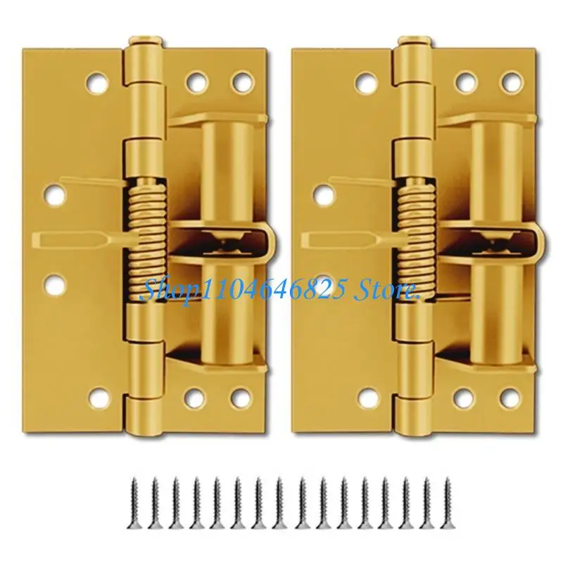 2Pieces Sturdy 4Inch Multifunctional Spring Hinges for Securerly Door Closures with Stylish Designs Daily Casual Use