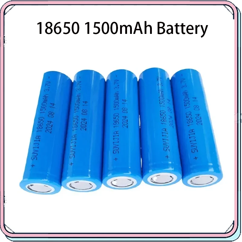 2024 Doublepow high quality 18650 battery 3.7V 1500mah lithium ion battery rechargeable battery for flashlight Заряд батареи