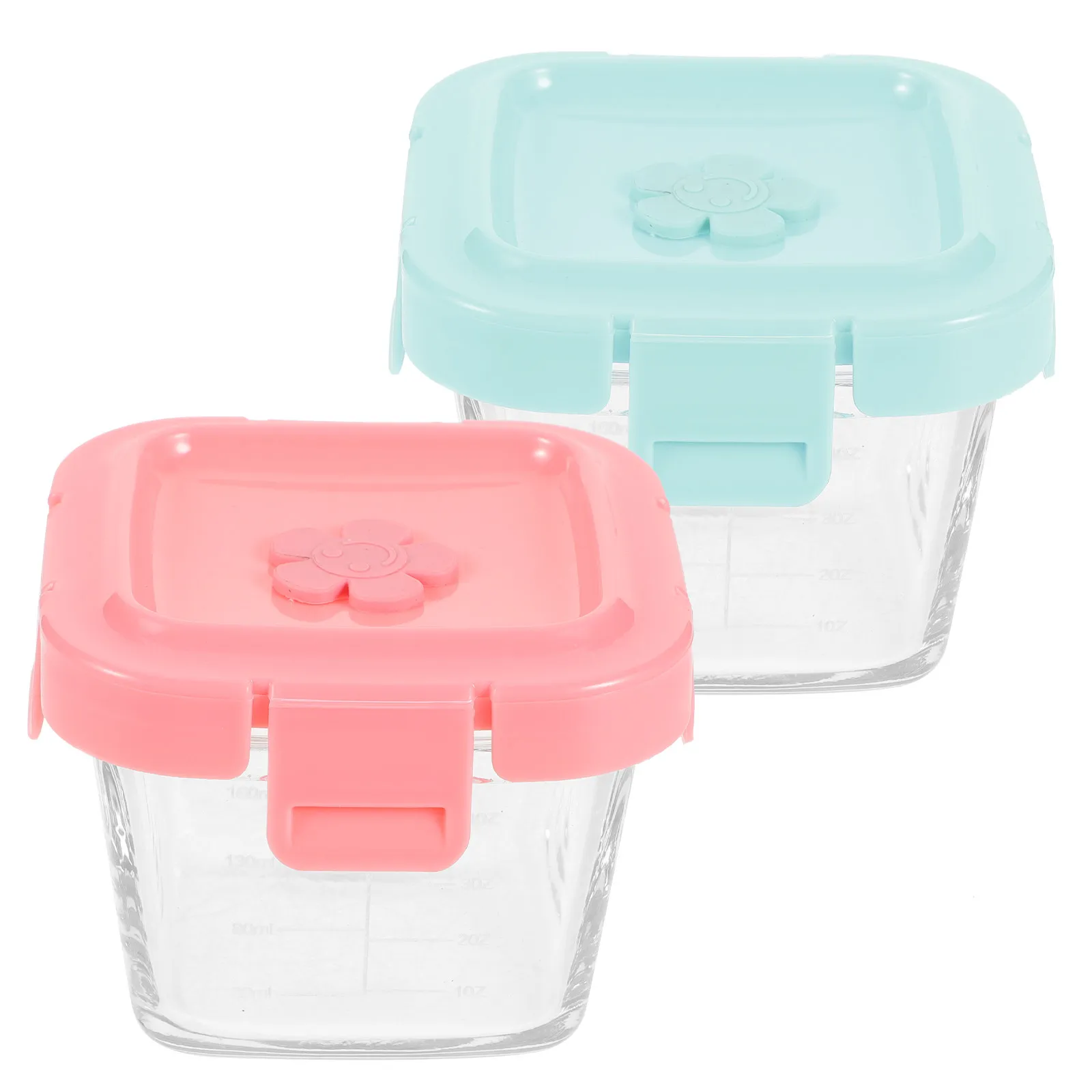 2Pcs Baby Food Storage Bowl High Quality PP Glass Infant Food Container Portable Sealing Fresh Keeper Travel Snack Milk Powder