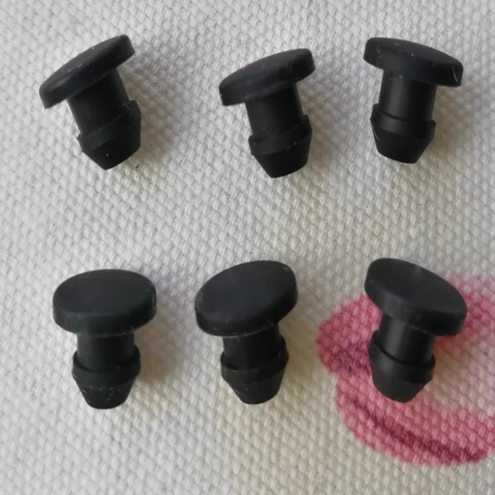 10-100 Stücke 2,5mm-4mm Silikon Stecker Gummi Stopper T-stecker Loch Stecker pad Anti-kollision Stecker Kopf Gummi Stecker Schwarz/Weiß