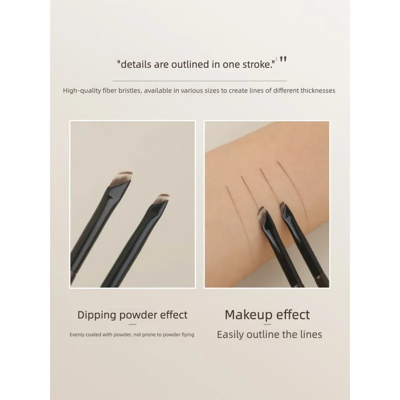 Mojie zero l18 foice delineador tamanho pequeno para pálpebras inferiores e sob a área dos olhos, pincel de sobrancelha com lâmina angular, pincel de maquiagem cangzhou