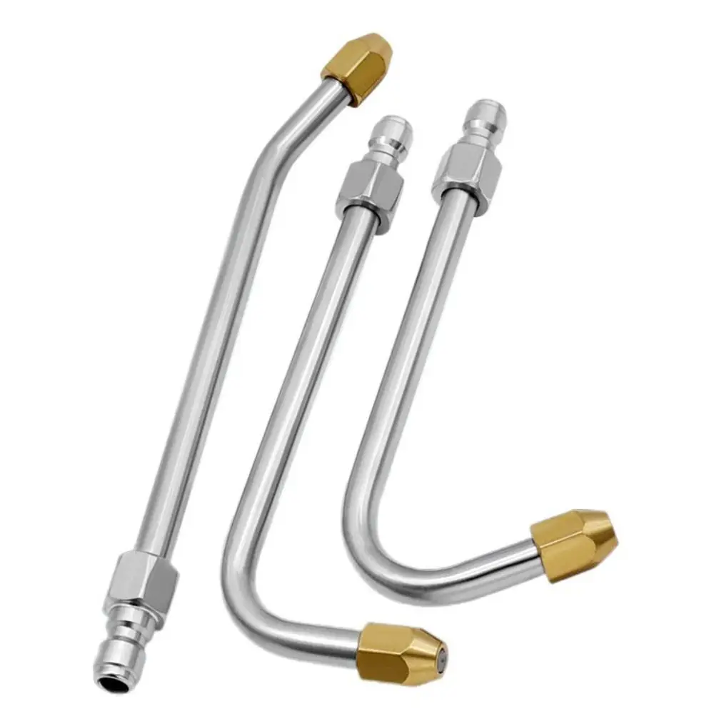 

Multi-Angled High Pressure Washer Nozzle 1/4 Connector 360 ° Rotatable Elbow Nozzles Stainless Steel Efficient