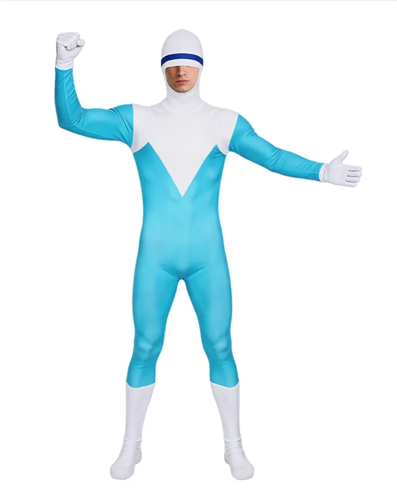Incredibles cosplay Cool Ice Man Lucius Best Halloween party cosplay costume view 5