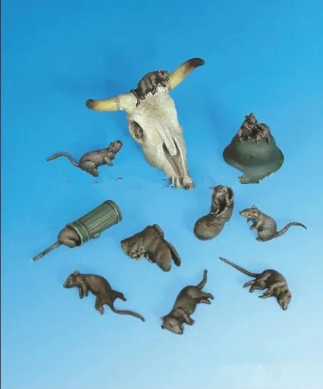 1:35 Die-cast Resin Small Animal Scene Layout Model Assembly Kit Name