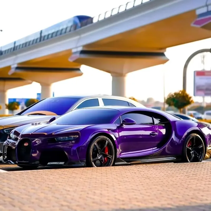 1.52x18m Super Chameleon Lightning Thunder Car Wrap Vinyl Color Shift Bubble Free Air Release Self Adhesive Film