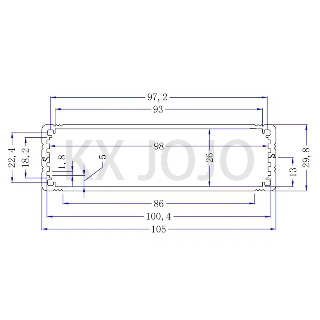 Aluminum Enclosure 105*30*100mm Split Waterproof Silver/Black Type Case Electronic Box DIY Power Housing Instrument