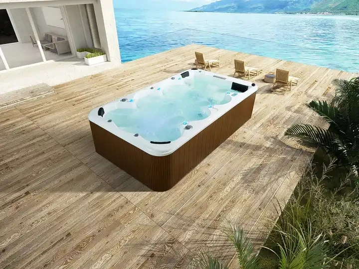 Swim Pool Factory Luxury Container Swimming Pool Hot Tub 8 Person Outdoor Swim Spa