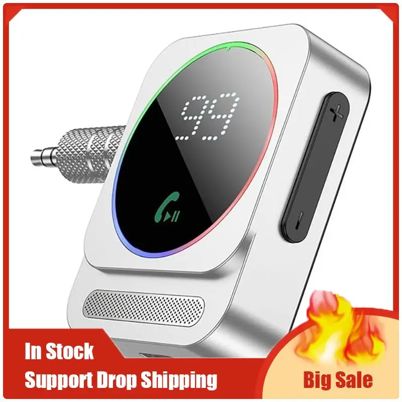 Mejores OFERTAS adaptador auxiliar Bluetooth para coche, adaptador portátil Bluetooth para coche, receptor de Audio inalámbrico para altavoz estéreo de coche/hogar