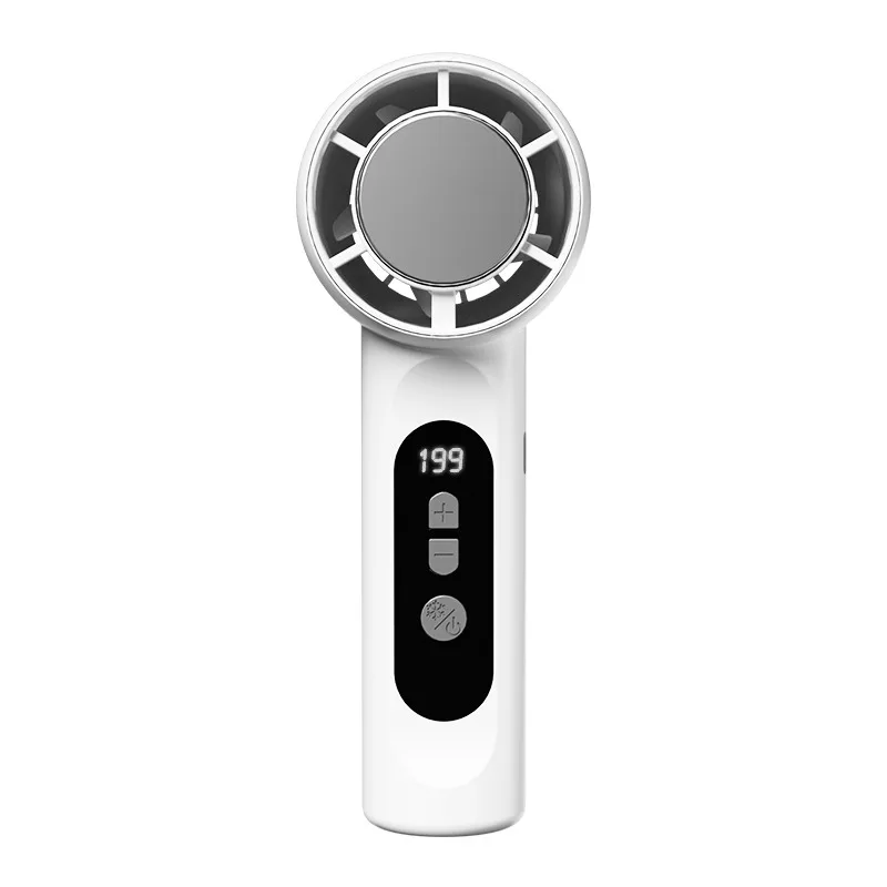 Handheld Portable USB Rechargeable Fan 199-Speed Desktop Cooling Fan with LED Display for Home Office Travel