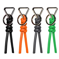 Simple Leather Key Chain Car Universal Unisex Key Chain with Removable Triangle Open Key Ring chaveiro