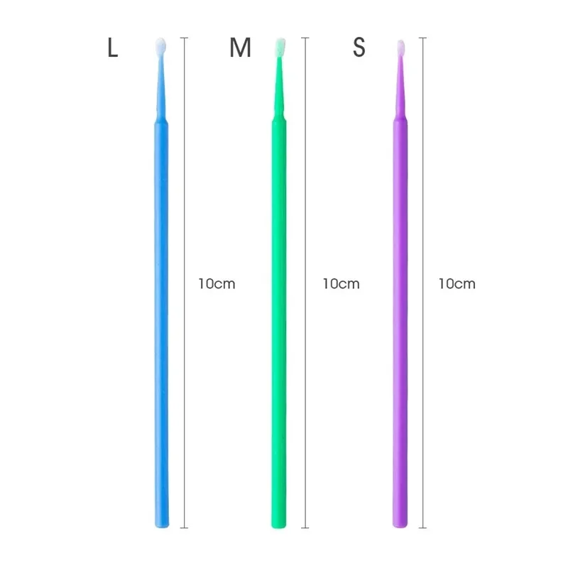 500 stuks wegwerp microbrush wimpers verlenging individuele wimper verwijderen wattenstaafje micro borstel voor wimperverlenging gereedschap