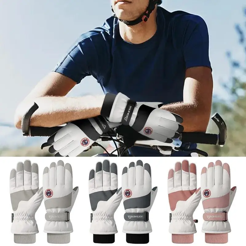 

Waterproof Skiing Mittens 1 Pair Screen Touch Gloves For Women Men Waterproof Cold Weather Hand Warmer Anti-Slip Mittens For
