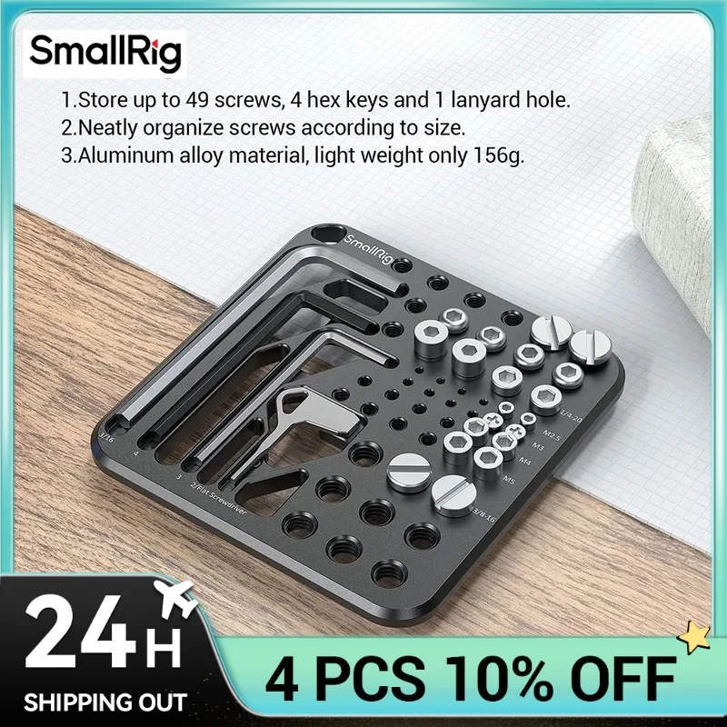 SmallRig 20Pcs Screw and Hex Key Storage Plate of camera rigs Storage Plate MD3184