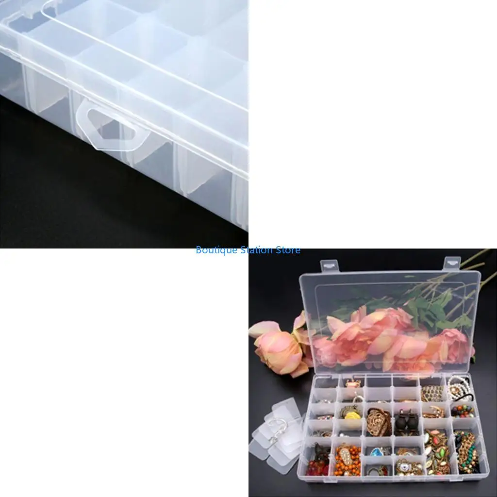 

Y55F Многофункциональный органайзер-контейнер для хранения со съемными перегородками, прозрачная шкатулка с 36 сетками, прочный