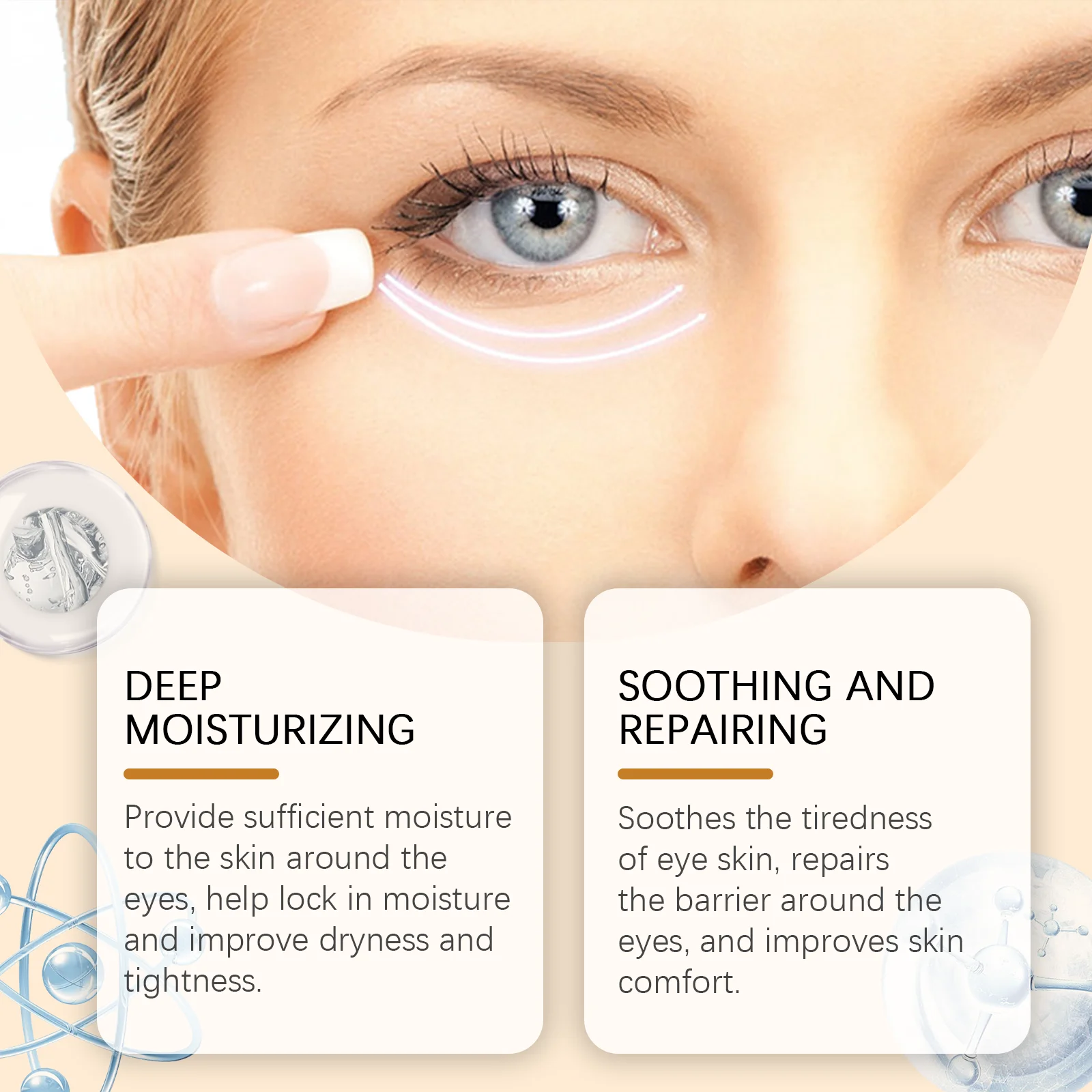 Remove Eye Bags Cream Anti-Aging Improve Puffiness Dark Circles Reduce Wrinkles Nourish Brighten Skin Retinol Firming Eye Cream