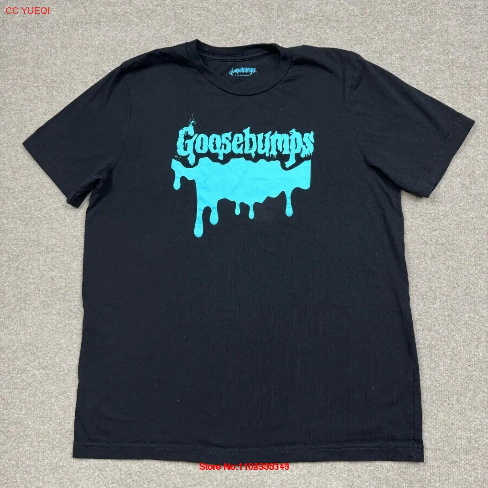 Goosebumps T Shirt Mens Size L Black Short Sleeve Logo Spell Out Casual Adults